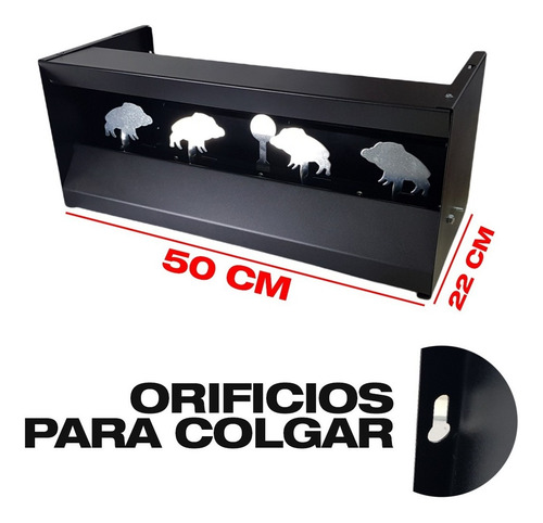 Imagen 2 de 10 de Tiro Al Blanco Silueta Metalica 4 Jabalies Iman Resistente