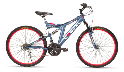 Bicicleta Montaña R26 Doble Suspension 18 Vel Azul Gospel