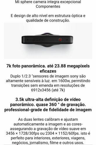 Câmera Tour Virtual Google Street View 360 Xiaomi Mijia 3.5k