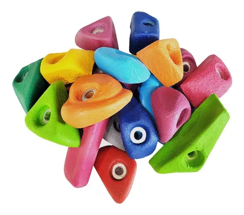 comprar 40 Agarras Escalada Infantilu002Finiciante Fixador Para Madeira