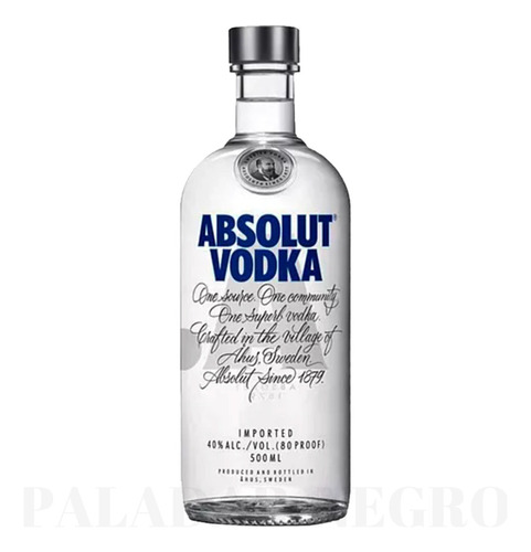 Vodka Absolut Regular 700ml Paladar Negro Tienda