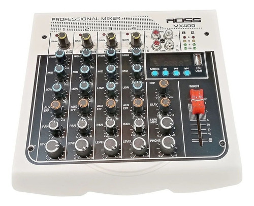 Mixer Mx400 4 Canales Xlr Bluetooth Fx Consola