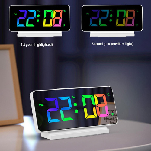 Despertador Colorido Digital Dormitorio Calendario De
