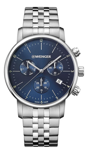 ~? Wenger Urban Classic Analog Blue Dial Reloj Para Hombre-0