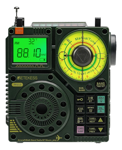 Radio Con Pantalla Digital Tr112 Air, Fm, Mw, Sw, Vhf Y Wb