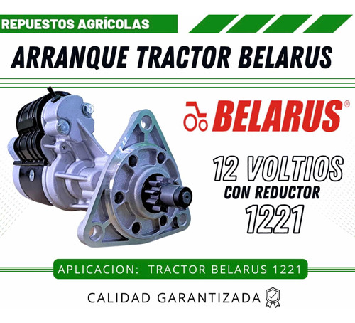 Arranque Para Tractor Lancero Belarus 1221 Vm130