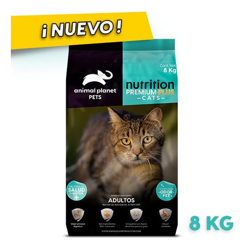Alimento Animal Planet Nutrition Premium Plus para Gato 8 kg