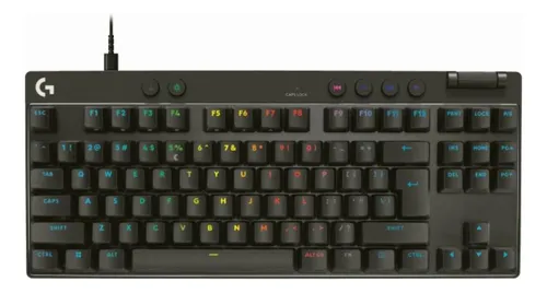 Teclado Gamer Logitech Pro X TKL Rapid Color Negro