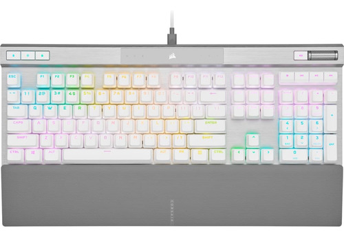 Teclado Gaming Corsair K70 Pro Rgb Pbt Double Shot Teclado Blanco Idioma Español Latinoamérica