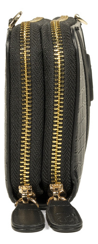 Cartera Grande Cloe Para Mujer Doble Función Y Redpocket Color Negro