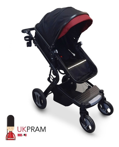 Coche De Bebe En 1 Ukpram Color Rojo - Negro