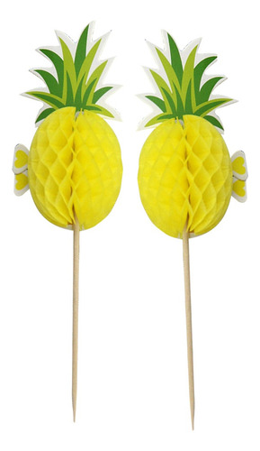 Picks Para Decoración De Cupcakes Con Forma De Piña, Paquete