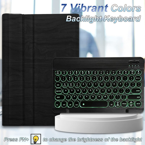 Funda Con Teclado Retroiluminado Samsung Galaxy Tab A7 Sm-t5 Color