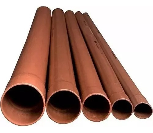 Cano Tubo Pvc Marrom Soldável 6 Metros 40mm 1 1/4 - 10 Peças