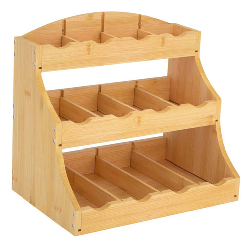 Organizador De Bolsas De Té De Café Polla De Madera Stand