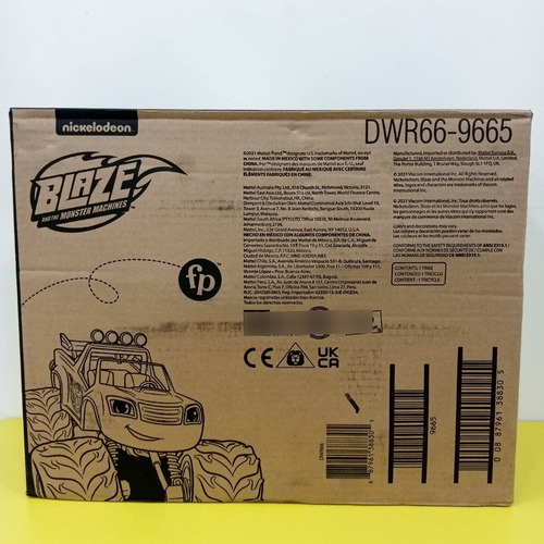 Imagen 3 de 9 de Triciclo Bicicleta Fisher-price Nickelodeon Blaze | Niños