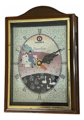 Reloj Pared Con Llavero Oculto Zeemex Quartz Japón Vintage