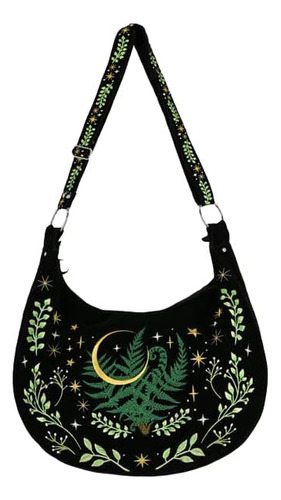 Restyle Herbal Hobo Bag Luna Creciente Estrellas Hoja De Hel