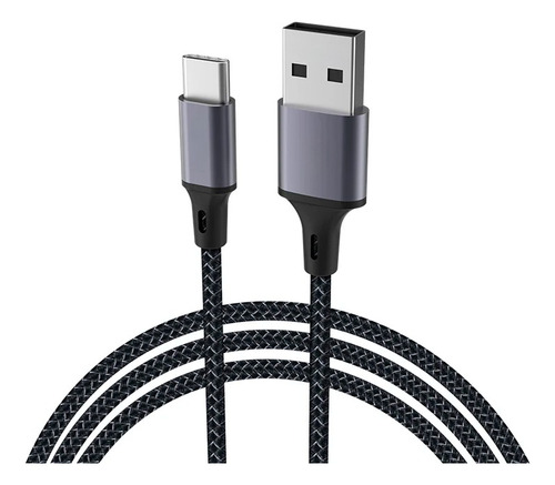 Cable Usb Tipo C Mallado De Tela Turbo Power Carga Rapida