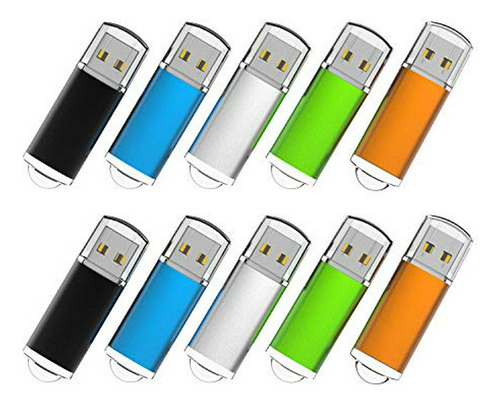 Pack 10 Memorias Usb 4gb Raoyi 2.0 (5 Colores)