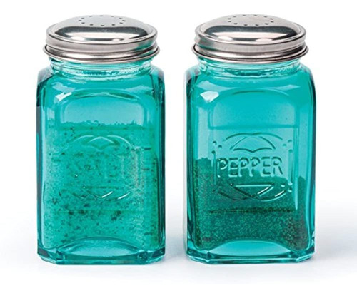 Rsvp Retro Salt And Pepper Shakers Turquoise
