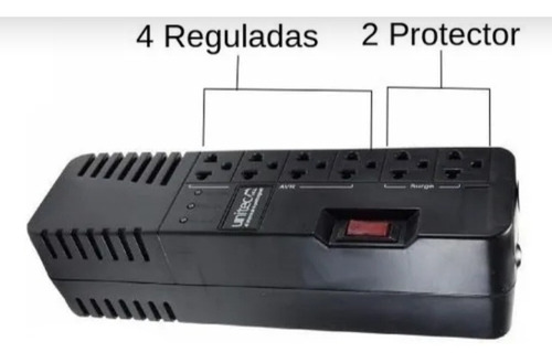 Regulador De Voltaje 990va 6 Tomas Unitec