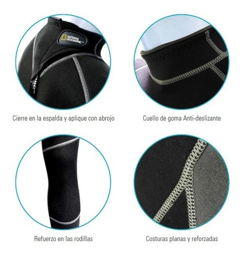 Imagen 2 de 5 de Traje Neoprene Largo 2mm National Geografic