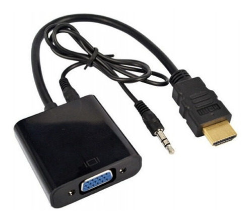 Cable Adaptador Conversor Hdmi A Vga Con Cable Para Audio