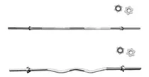 Comprar Kit Barra Z Y Barra Plana Semi Olimpica Pesas Barra Crossfit Color Plateado