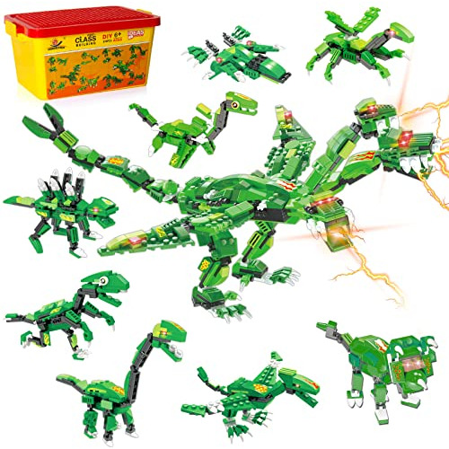 Ep Exercise N Play 876 Pcs Dinosaurs Building Blocks Toys Se