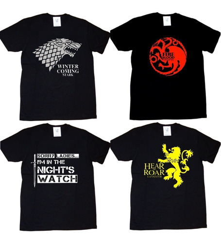 Imagen 2 de 10 de Remeras Estampadas Game Of Thrones Targaryen Juego De Tronos