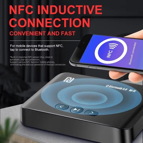 Receptor Bluetooth 5.0 De 15 M, Nfc, Conector Aux De 3,5 Mm,
