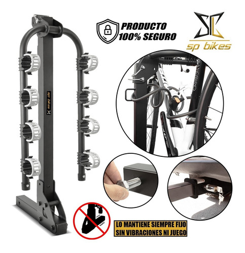 Imagen 3 de 10 de Rack Portabicicletas Hollywood Traveler P/4 Bicicletas