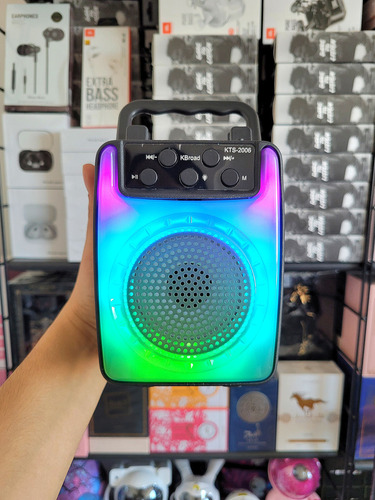 Parlante Bluetooth 3 Portatil Con Luces Kts-2006 Color Rgb