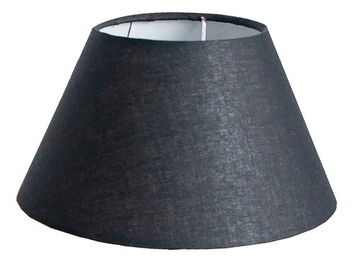 Tangerina Mca Cúpula Cônico Para Abajur Tecido Algodão Preta Encaixe 4 Cm Ref 19