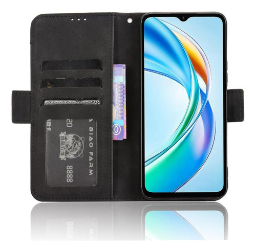 Carcasa For Honor X5b Plus 4g Cartera De Cuero Con Cierre