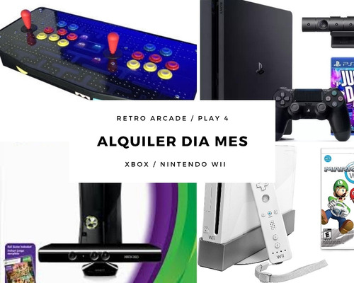 Imagen 1 de 6 de Alquiler De Play 4 Wii Xbox Arcade Retro
