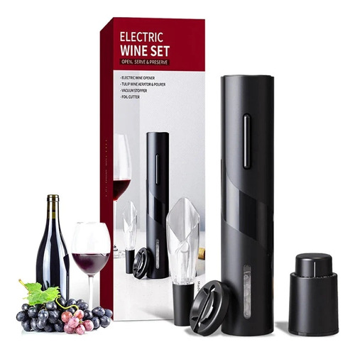 Sacacorchos Eléctrico Vino Set X 4 Accesorios - Destapador