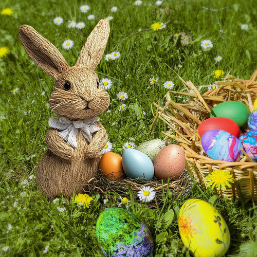 Pascua Conejos De Los Conejos De Huevo De Huevo Decoración