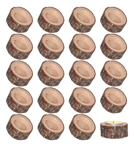 comprar Portavelas De Madera Para Velas De Te: 20 Piezas De Velas De