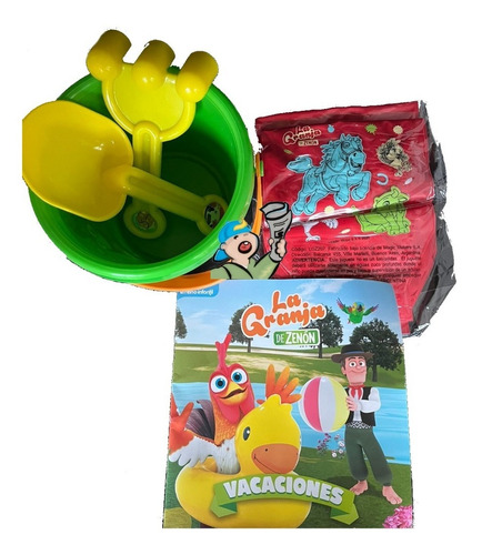 Imagen 2 de 10 de Granja De Zenón Set Verano Bracitos Inflables Y Balde