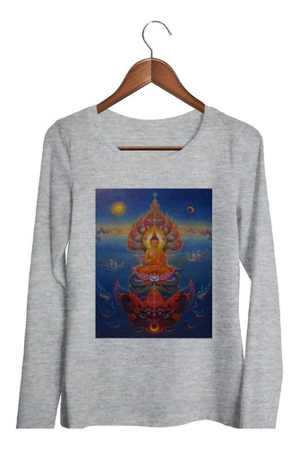 Remera De Mujer Buda Mantra Meditacion Yoga Sol Mar Ml