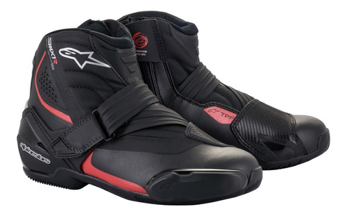 Bota Alpinestars Cano Curto Smx-1 R V2 Preta Vermelho