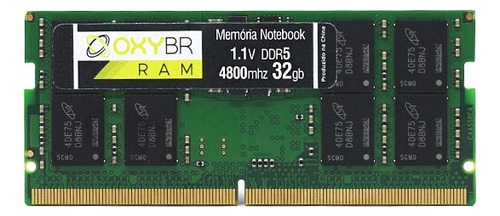 Memória Ram Ddr5 4800mhz 32gb Notebook Oxybr