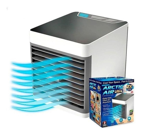 Mini aire acondicionado humidificador de mesa, portátil, color blanco/gris, 110 V/220 V