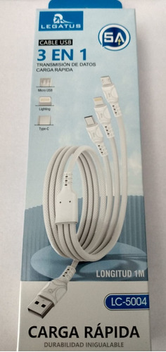 Cable Usb 3 En 1 (micro Usb / Tipo C / Y Phone )