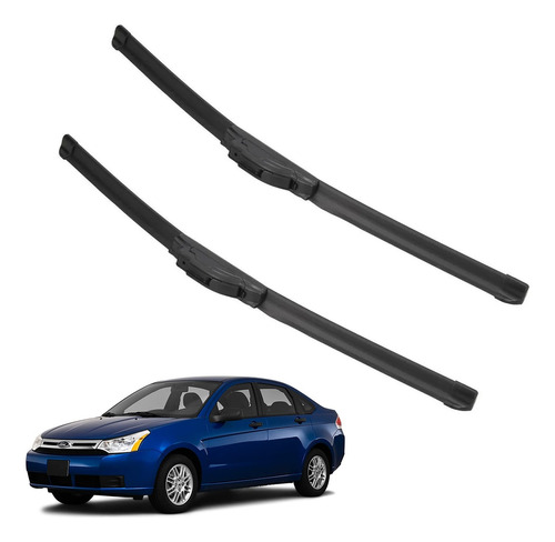 Kit 2 Escobillas Delanteras Flex Goma Ford Focus 2 2008a2013