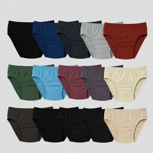 Kit Com 12 Cuecas Algodão Tradicional Adulto Slip Masculino