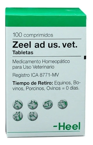 Zeel Homeopáticos Ad Us. Vet. X100 Tabletas. Envío Gratis