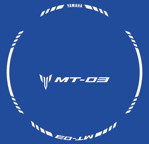 Stickers Cintas Reflejantes Rin De Moto Yamaha Mt-03 Vinil